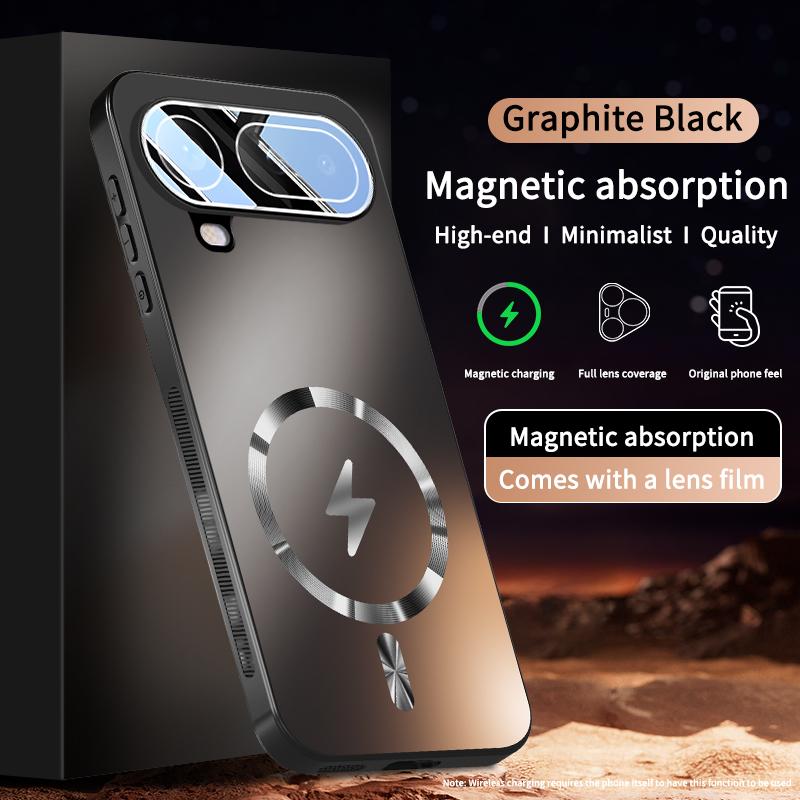 Чехол Air для Honor Magic 8 Pro, Магнитная зарядка, Износостойкий, Ударопрочный, Полное покрытие линз, Ударопрочный чехол