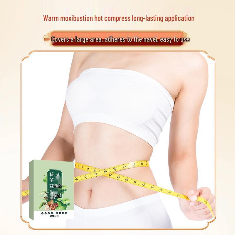 Пластырь для красоты талии с ганодермой и листьями лотоса, с элементами акупунктуры и полынью