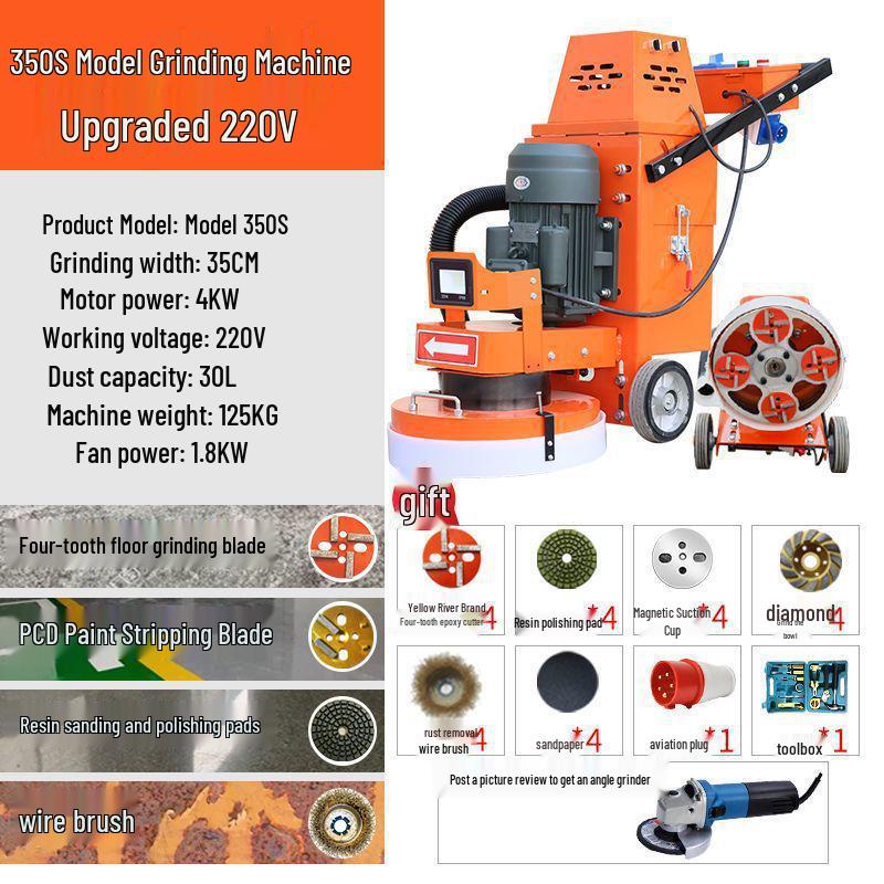 Shanghai Dust-Free Epoxy Floor Grinder: Concrete, Cement, Pavement, Paint Stripper, Terrazzo Polisher