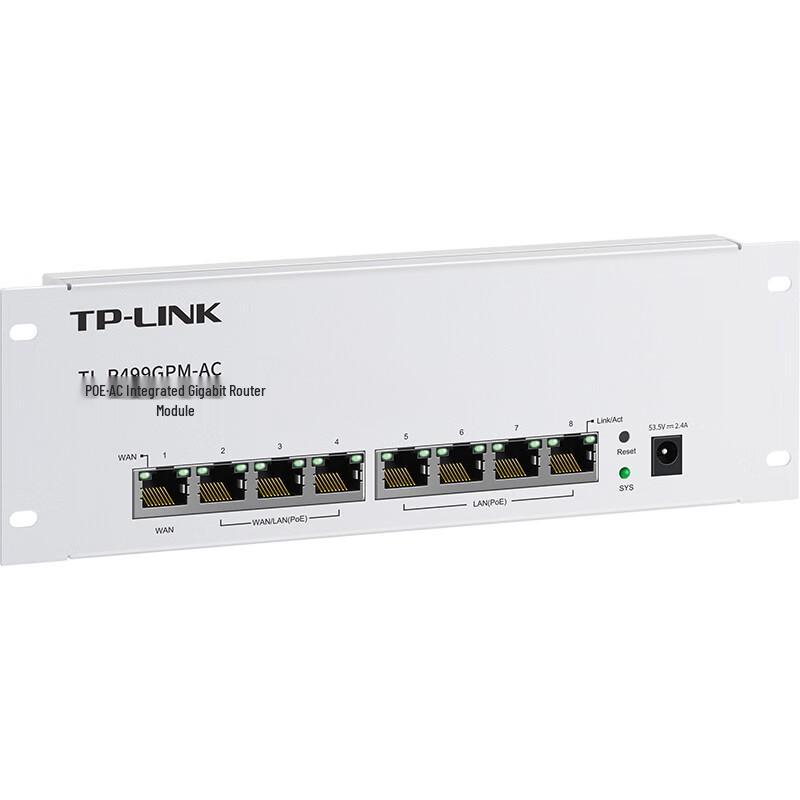 TP-LINK TL-R499GPM-AC Gigabit 8-Port Wired Router with 7-Port PoE & AP Management (CN version)