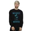 Disney Mens Mickey Mouse Distressed Kick Mono Sweatshirt