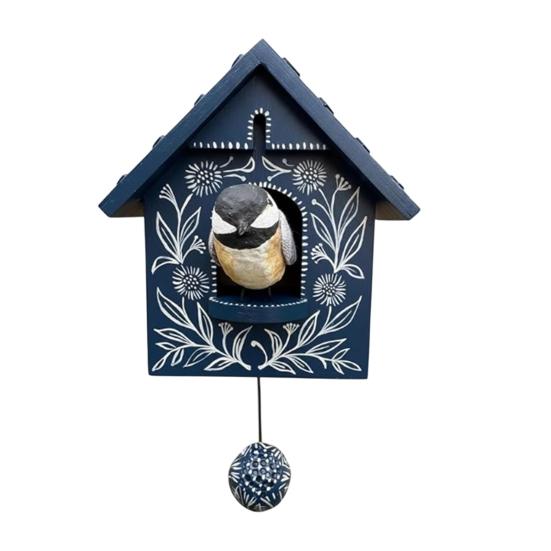 Whimsical Kinetic Art Birdhouse Wall Decor Handmade Wooden Decorative Wall Ornament Patchwork Garden Decoration