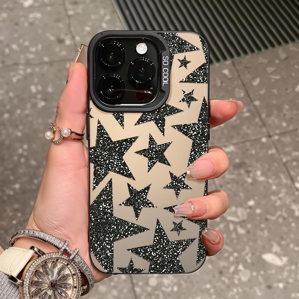 Роскошный чехол для телефона INS со звездами для iPhone 17 16e 16 15 14 13 12 11 mini Pro Max X XR XSMAX 8 7 Air Plus, противоударный, матовая задняя крышка