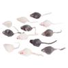 12Pcs Pet Cat Toy Small Plush Mouse Mini Funny Cat Toy Fake Mouse for Kitten Cat