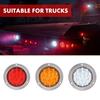 4 inch 16 LED Round Red LED Tail Lights Amber Turn Signal Lamp Car Stop Brake Turn Tail Light for Jeep Truck Pickup 4x4 12V 24V