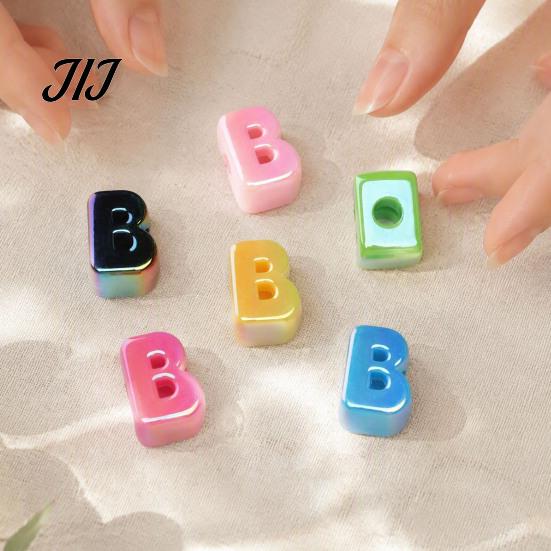 Alphabet Beads Kit 5Pcs DIY Acrylic Bubble Letter Beads, Colorful Large for Handmade Craft Accessories Jewelry Crafts Making, Spacer Crafting Projects