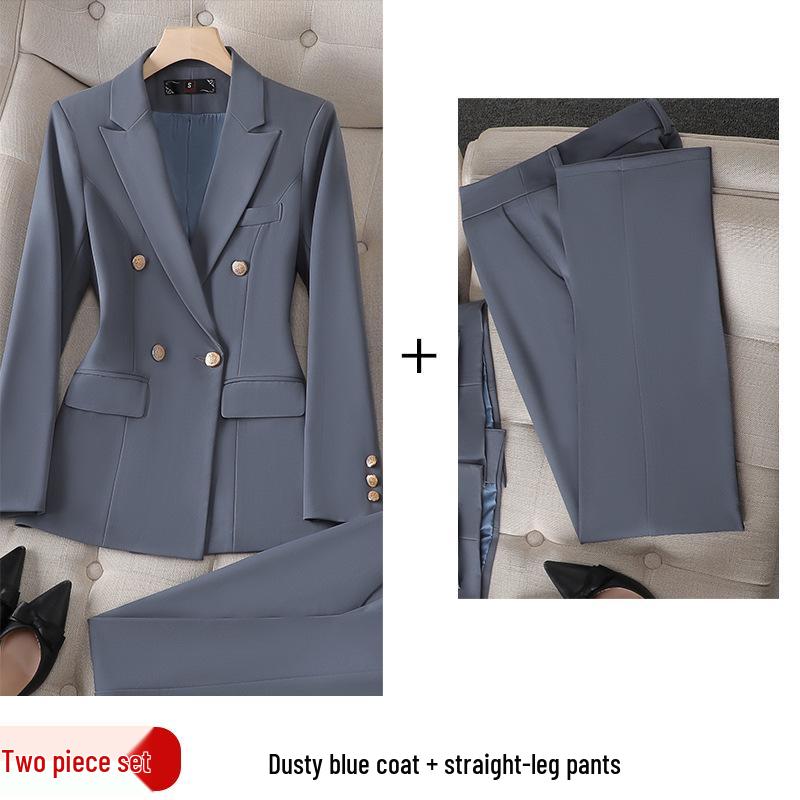 Комплект женского профессионального костюма: Элегантный весенне-осенний наряд для собеседований в колледже и униформа менеджера отеля.