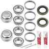 JADODE Trailer Axle Hub Bearing Kit L44643 L44610 12192TB Seal Dust Cover Cotter