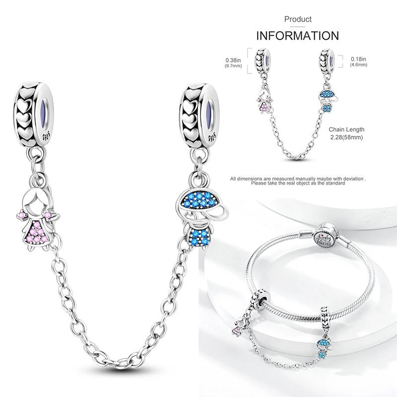 New Copper Charms Buttefly Daisy Safety Chain Cat Paw Change Beads Fit Original Bracelet Ladies Diy Jewelry