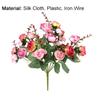 1 букет 21 голова искусственная роза шелковый цветок лист домашний декор свадебный декор