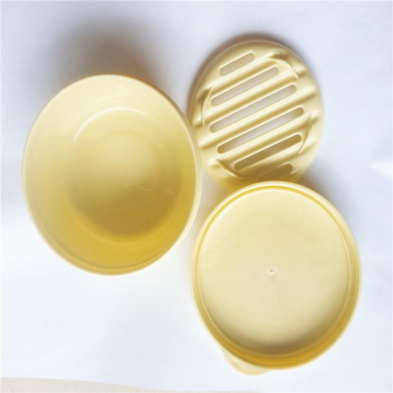 Portable Round Soap Dishes Plastic Soap Container With Lid Leak-Proof Drain Soap Box Holder For Home Traveling Outdoor Hiking Camping Gym