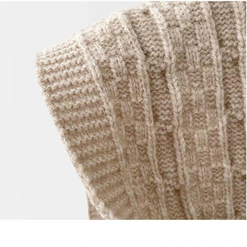 Knitted Hooded Shawl Sweet Fashion Scarf Outdoor Warm Comfortable Solid Color Shoulder Lapping Knit Accessories Autumn Winter