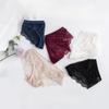1 Pc Low Waist Sexy Lace Triangle Briefs Silky Smooth and High Elasticity Silk Home Underwear Briefs