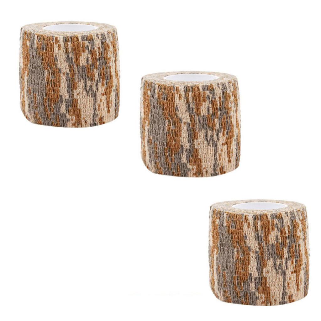 3 шт., самоклеящаяся эластичная камуфляжная лента для наружного использования, эластичный бинт из нетканого материала, защитная камуфляжная пленка