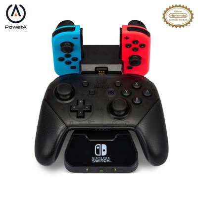 [Лицензированный продукт Nintendo] Зарядная база для контроллера PowerA для Nintendo Switch - черная [Гарантия 2 года] 1525991JP-01
