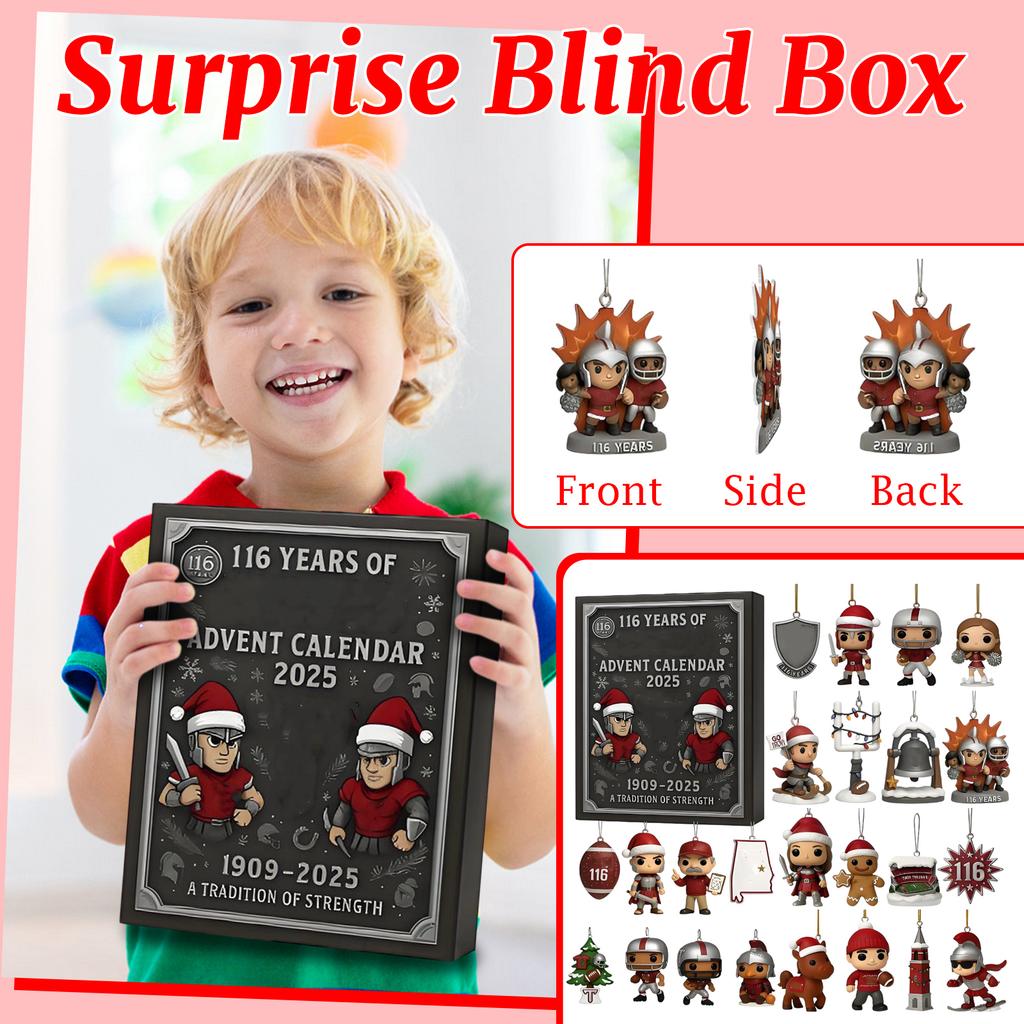 2D Plane Box 24 Double-sided Printing Pendant Countdown Calendar 24-day Christmas Advent Calendar Acrylic Plane Pendant Blindbox