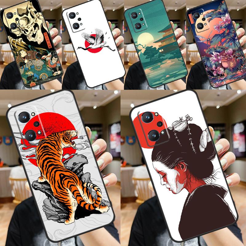 Японский стиль Арт Япония Для Realme C53 C51 C55 C67 C30 C31 C33 C35 C21Y C25s GT5 9 10 11 12 Pro Plus GT Neo 6 Чехол