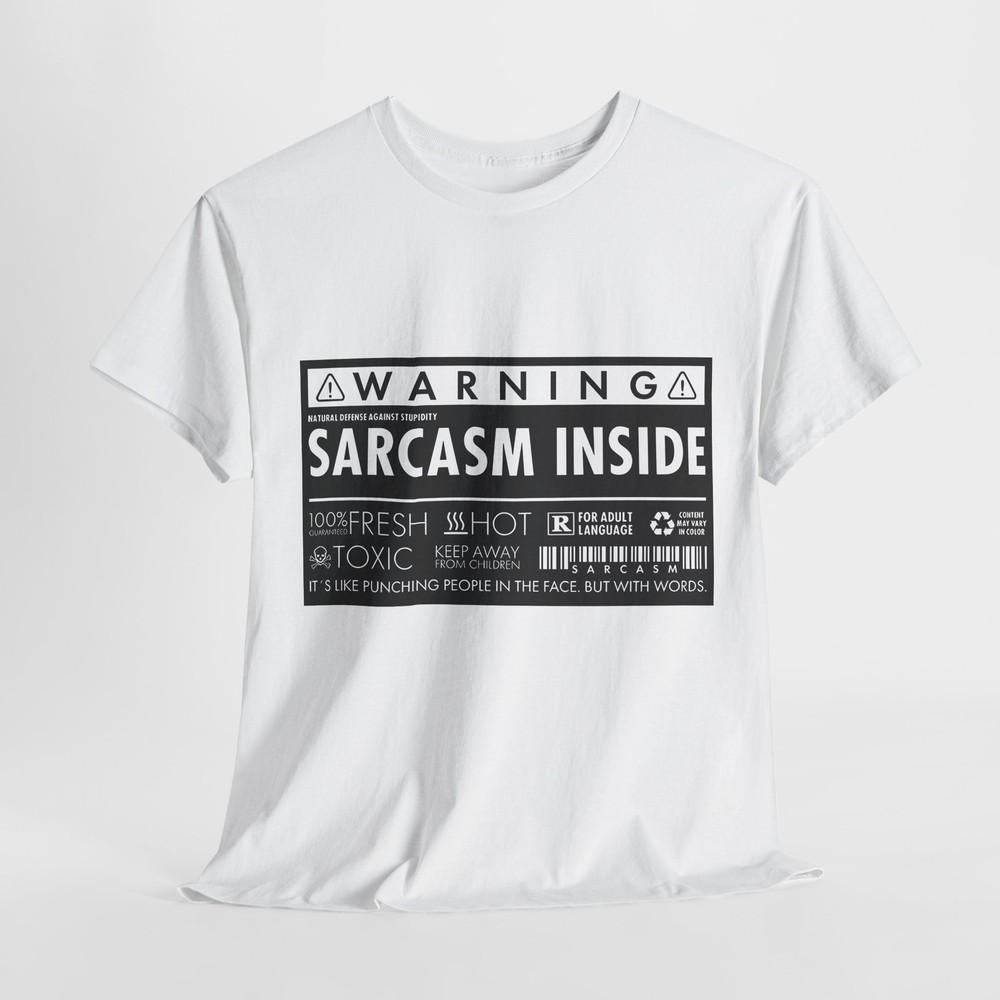 Sarcasm Inside Graphic Cotton Funny T-Shirt Urban Unisex Mens Womens Tee