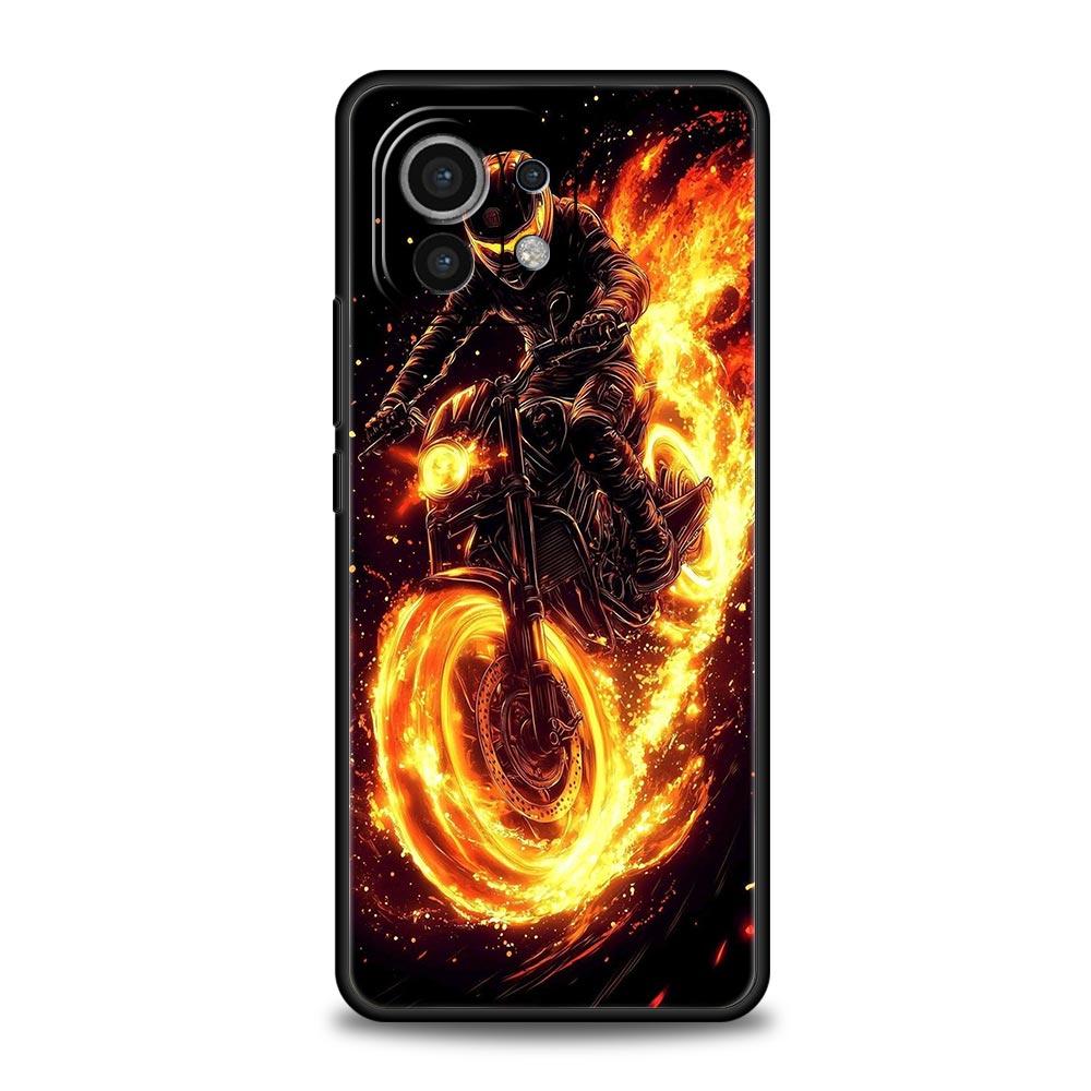 Motorcycle Phone Case Cover for Xiaomi Mi 17 15 14 13 12 11 Ultra 15T 14T 13T 12T 11T Pro Lite 5G Soft TPU Shell Fundas Capa Bag