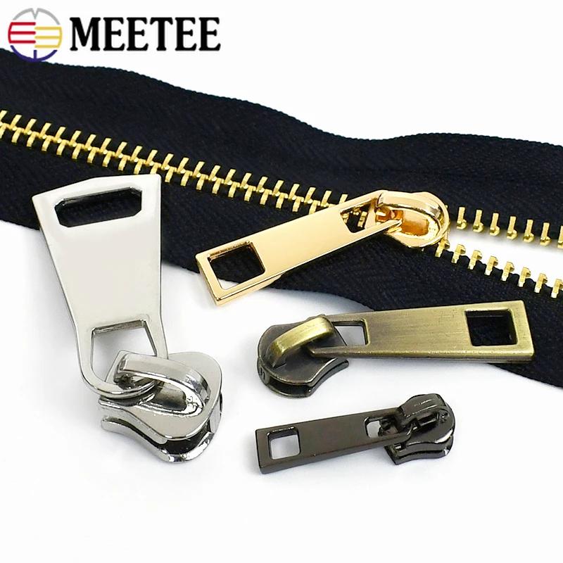 Meetee 5/10 шт. №3 №5 №8 Металлический бегунок для молнии Швейные молнии Ползунок для одежды Сумки Карманные молнии Ремонт DIY Аппаратные аксессуары