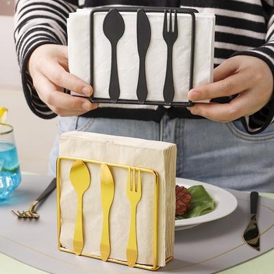 Новый металлический настольный держатель для салфеток Декоративный прочный органайзер для салфеток Минималистичный держатель для салфеток для кухни обеденного стола