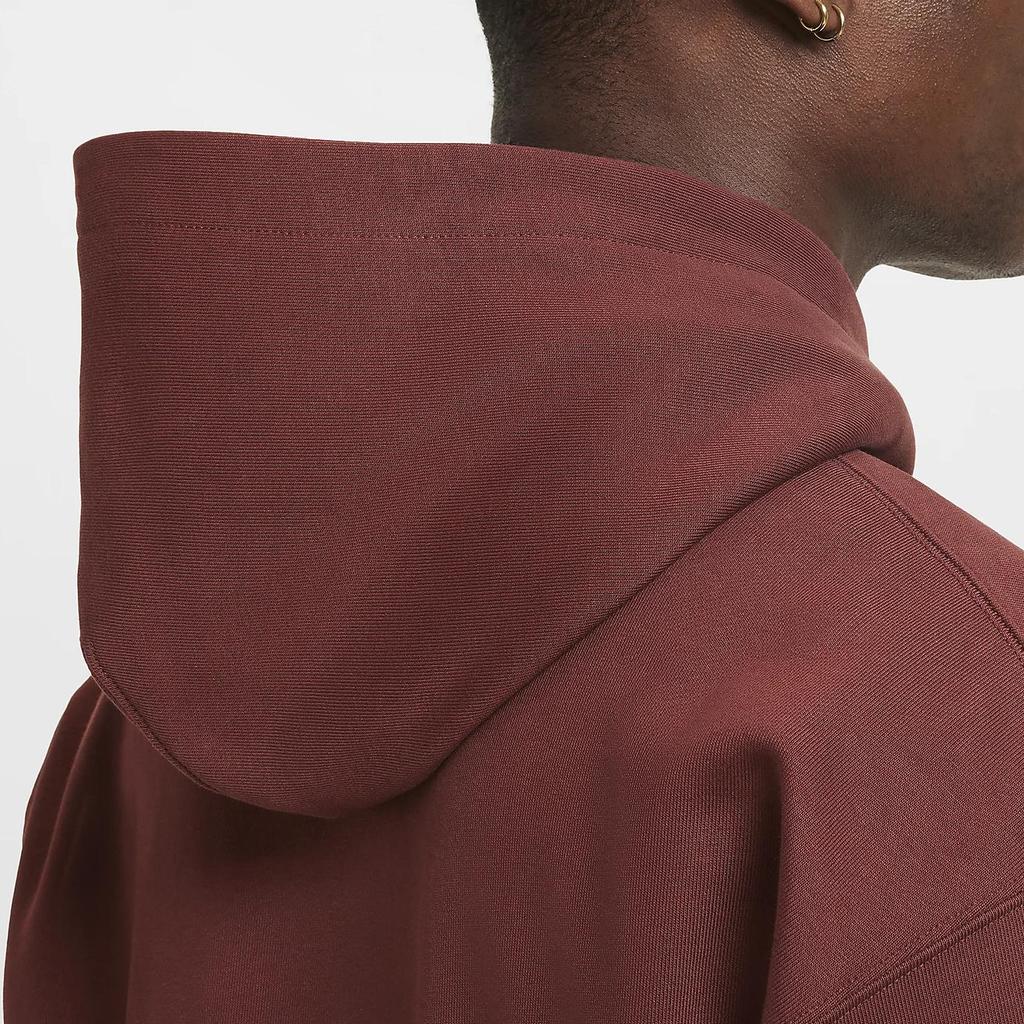 Nike Мужская толстовка с капюшоном Solo Swoosh из флиса Коричневый Белый DX1355-231