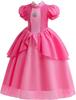 TYHTYM Princess Set for Kids and Pink Perfect for and Birthdays Dress, 5-Piece (Dress, Crown, Wand, Earrings, Gloves), 100-120cm Dress, Christmas,