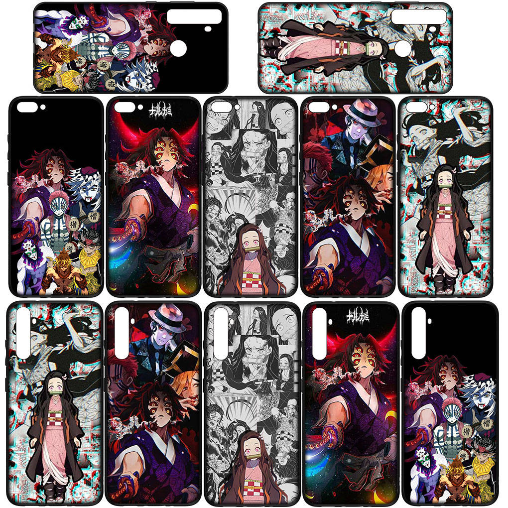 Чехол для телефона Samsung Galaxy S25 S24 S23 iPhone 16 15 Xiaomi Redmi Note 14 13 12 16E 11 Pro Max OPPO Moto Huawei Kokushibo Demon Slayer Nezuko Cover