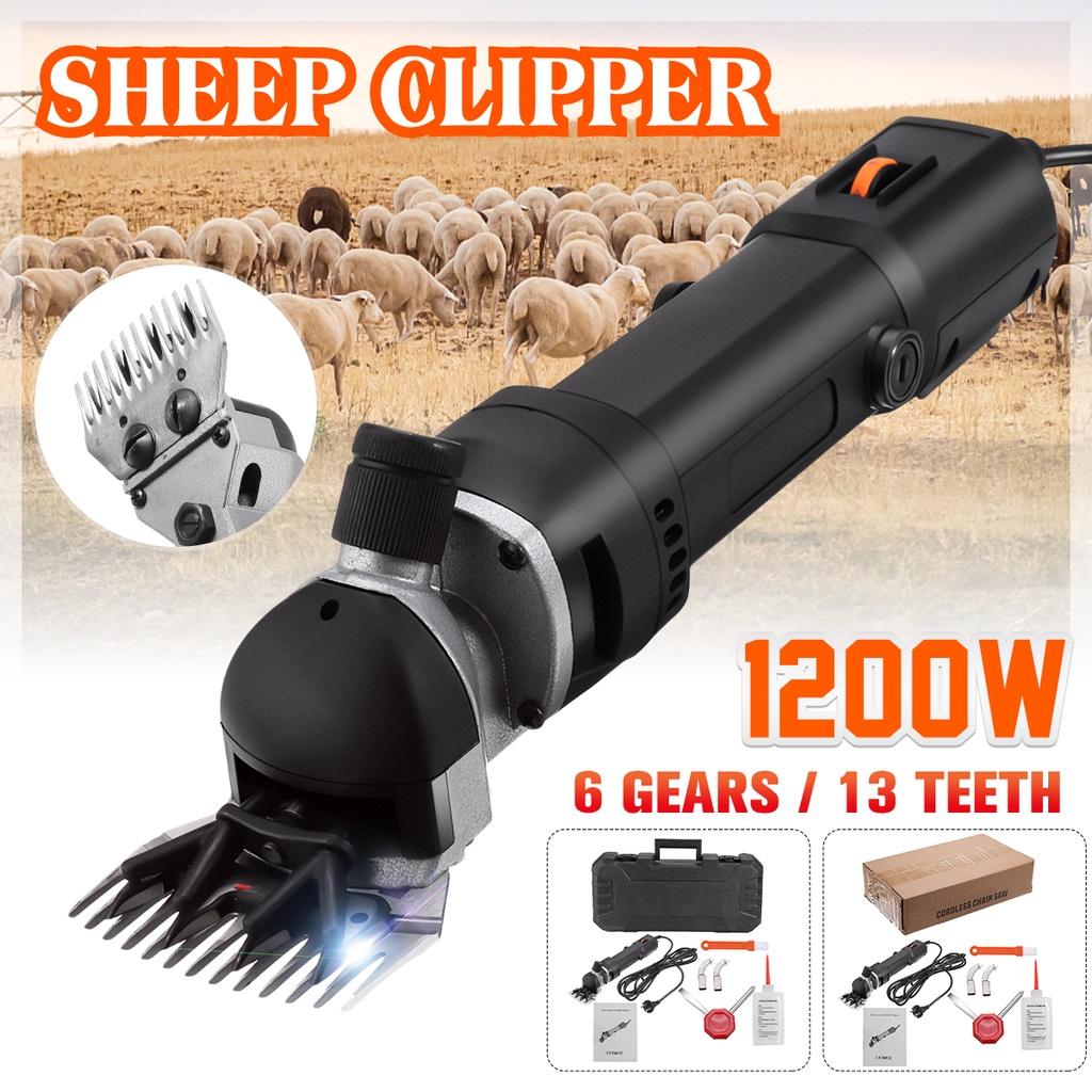 Электрическая машинка для стрижки овец и домашних животных, комплект для стрижки 1200 Вт, 6 скоростей, ножницы для стрижки шерсти, коз, домашних животных, принадлежности для стрижки животных, машина для стрижки на ферме