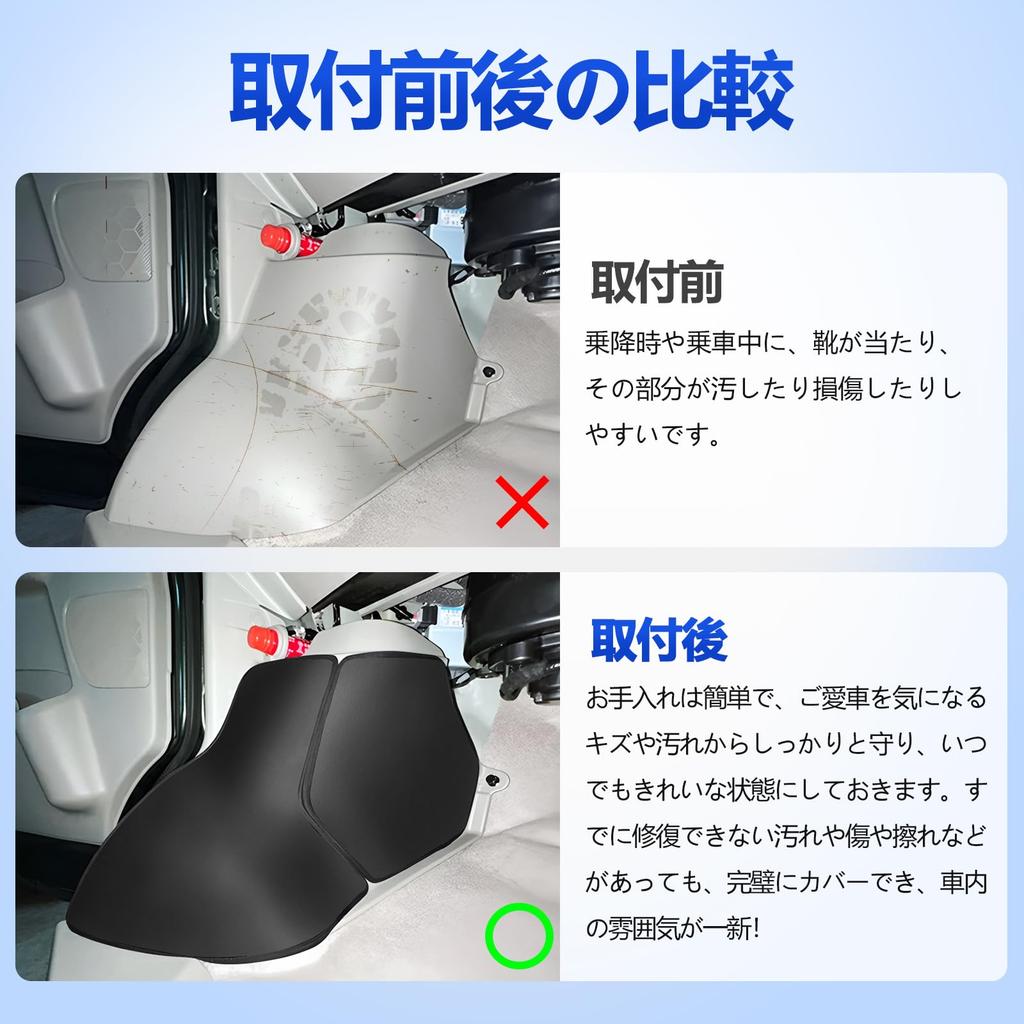 TELLIKA Защитные накладки на передние пороги для Toyota Every DA17V и Toyota Every Wagon Защита боковин колесных арок от царапин и пятен ПВХ Кик-панели Водительское и пассажирское сиденья