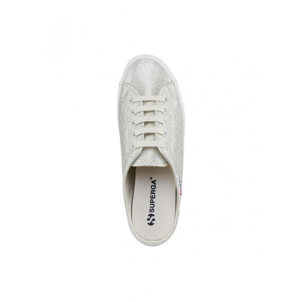 Туфли-мюли Superga 2401 телесного цвета с блестками бежевого цвета S8117qw394
