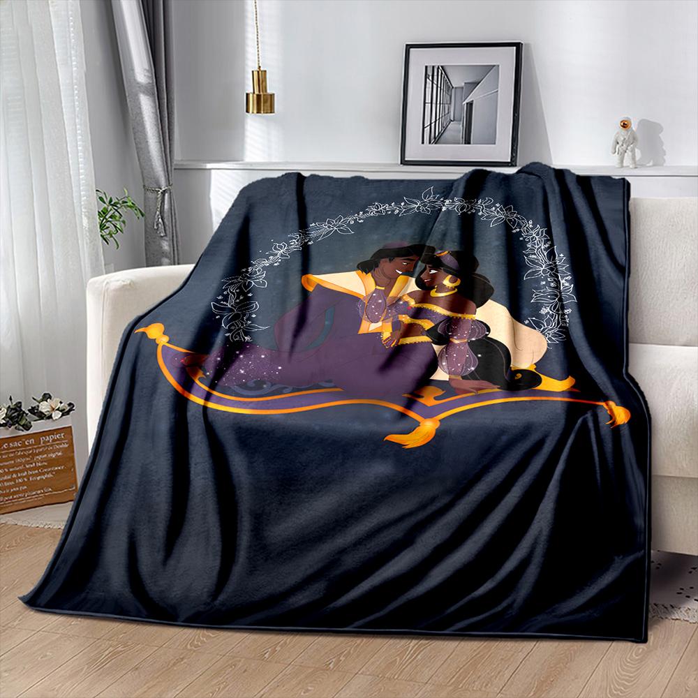 Various Styles and Sizes Aladdin Princess Jasmine Blanket for Bed Bedroom Sofa Picnic, Blanket for Cover Outdoor Leisure Nap