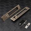 Sliding Door Sliding Door Lock Safety Lock Barn Door Cabinet Embedded Hardware Suit Wood Door Handle Interior Door Furniturelock