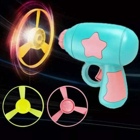 Kids Flying Disc Launcher Toy Outdoor Garden Backyard Lawn Park Toddlers Boys Girls