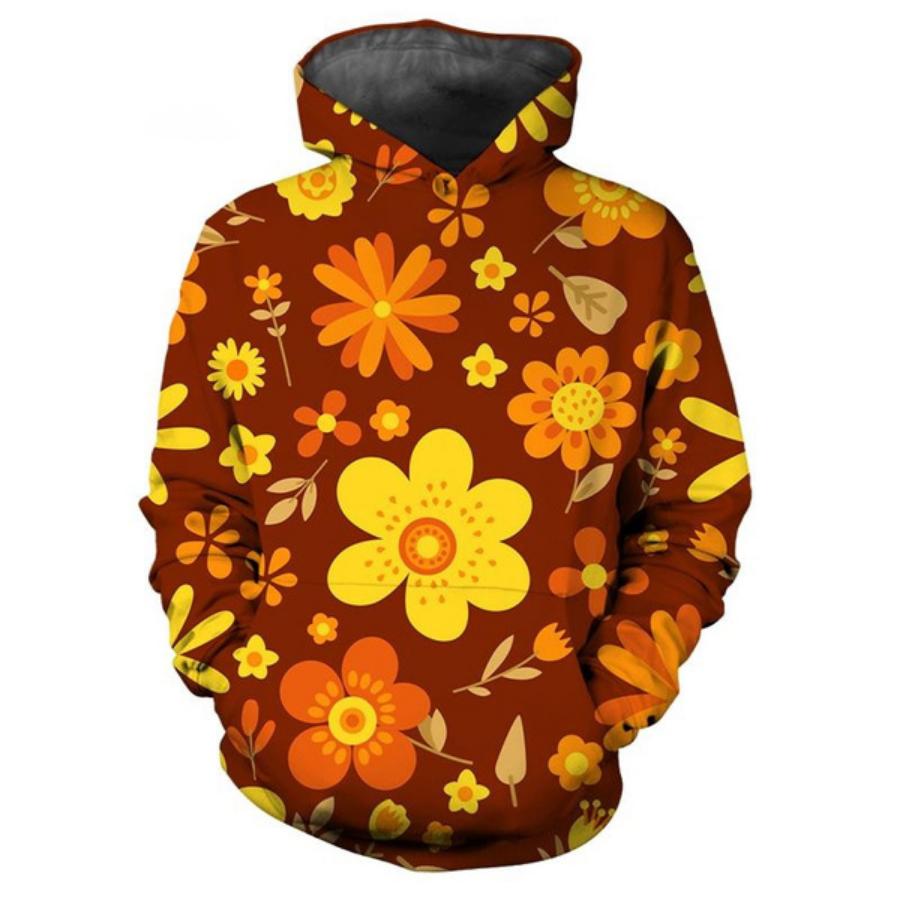 Autumn Fashion Floral 3D Print Hoodies Men Women Casual Harajuku Sweatshirts Oversized Hoodie Pullovers Tracksuit Clothing