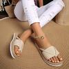 Модная летняя женская обувь Легкие шлепанцы-вьетнамки с зажимом для пальца для женщин Повседневные эластичные шлепанцы Женские сандалии Стиль Пляжная Нескользящая обувь