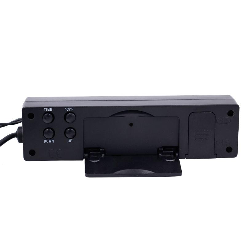 Digital Auto Car Voltage Meter Dual 3 in 1 Clock with In Out Car Temperature Tester and Ice Alert Detector