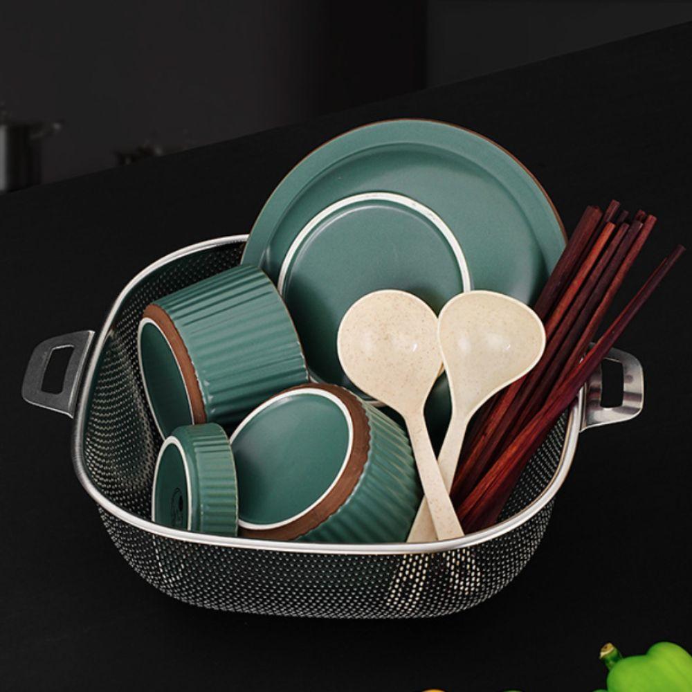 Stainless Steel Vegetable Washing Basket Rust-proof Colander Multifunctional Pasta Strainer  Noodle