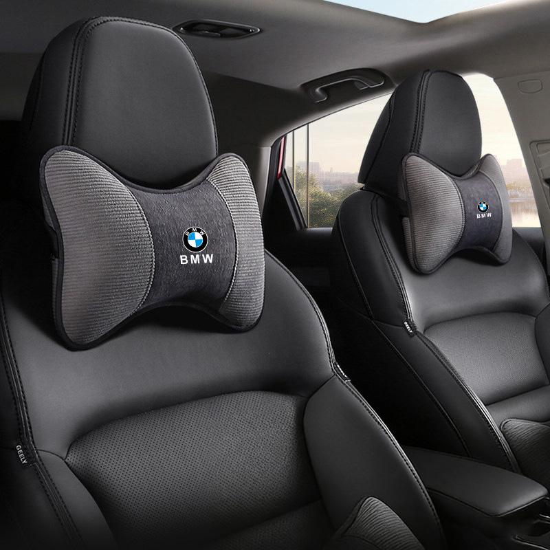 2Pcs Car Seat Neck Pillow Memory Cotton Headrest For BMW 50th Anniversary M M2 M3 M5 E46 E90 G20 F30 F10 X1 X2 X3 X5 Accessories nlvc53