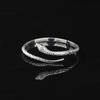 Открытый браслет в форме змеи из стерлингового серебра - Уникальный дизайн ювелирных изделий из серебра 999 пробы