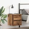 VidaXL Wall-mounted Bedside Table Old Wood 38x34x40 Cm, Bedside Table, Bed Cabinet, Bedroom Side Table, Table of 861261