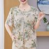 Plus Size 3XL-8XL Oversize Summer Casual Blouses for Women Tops Loose Short Sleeve Shirt Vintage Clothes