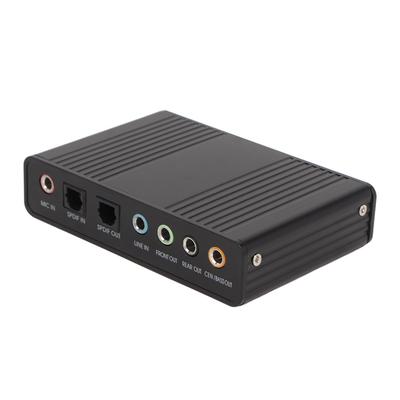 USB-звуковая карта 6-канальная, частота дискретизации 48 кГц, аналоговый воспроизведение/запись, внешняя звуковая карта для ПК, ноутбука, компьютера