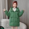 2024 Winter Plus Size Korean Style Mid-Length Thickened Cotton Coat for Women