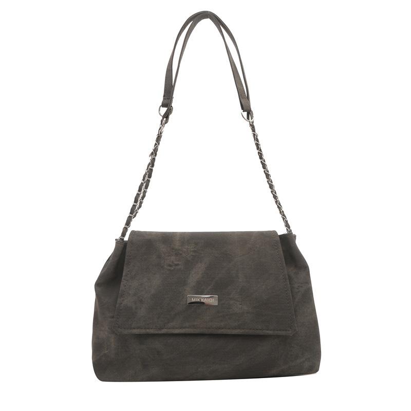 New Trendy Fashion Large-capacity Tote Bag Women's Winter Retro Shoulder Bag Simple Casual Commuter Bag