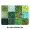 6000Pcs/box Glass Seed Beads For DIY Bracelet Necklace Jewelry Making Accessories