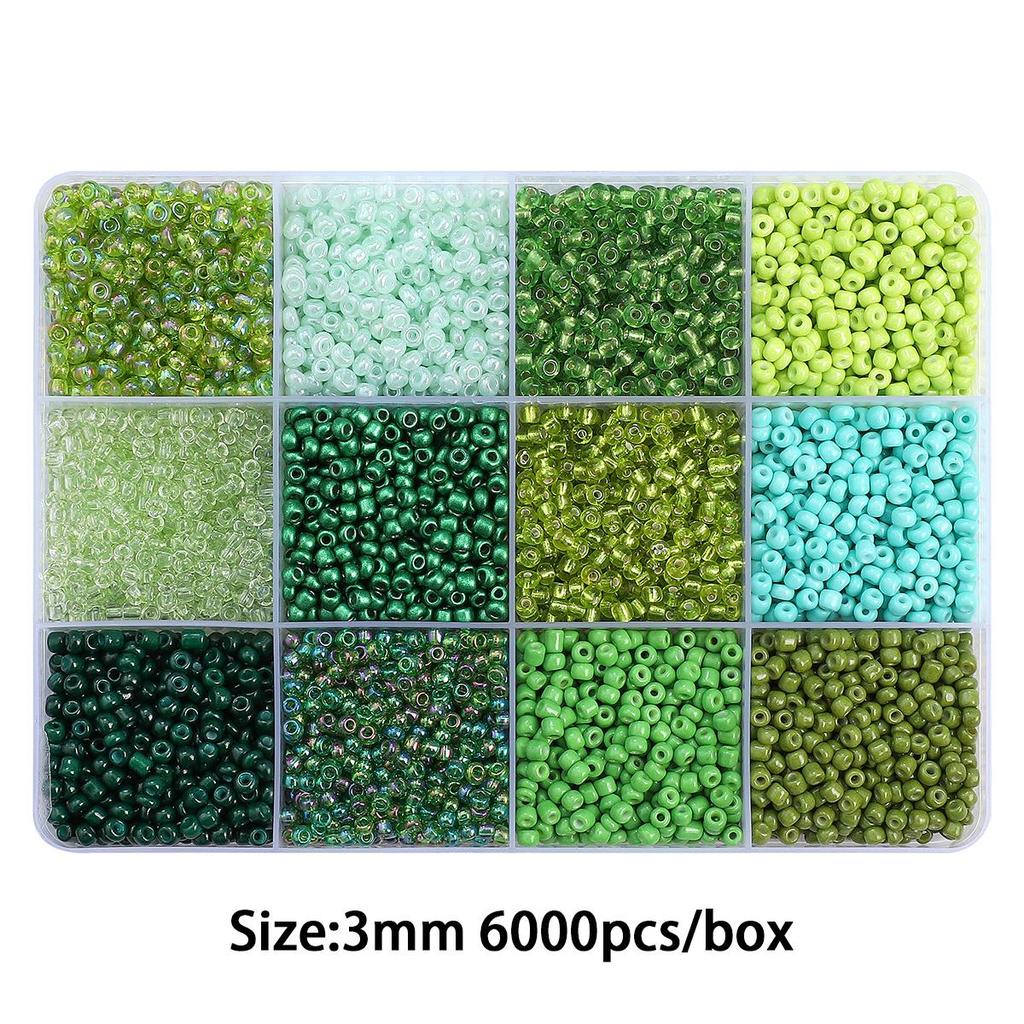 6000Pcs/box Glass Seed Beads For DIY Bracelet Necklace Jewelry Making Accessories