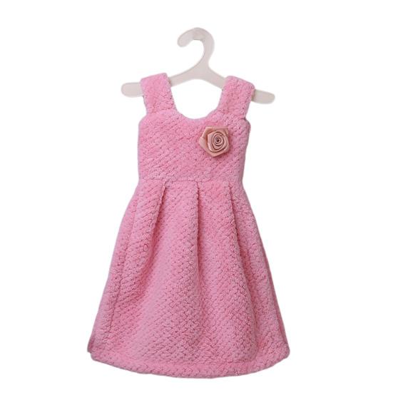 Полотенце для рук в форме платья принцессы, мягкое коралловое флисовое подвесное полотенце для дома, кухни, ванной комнаты