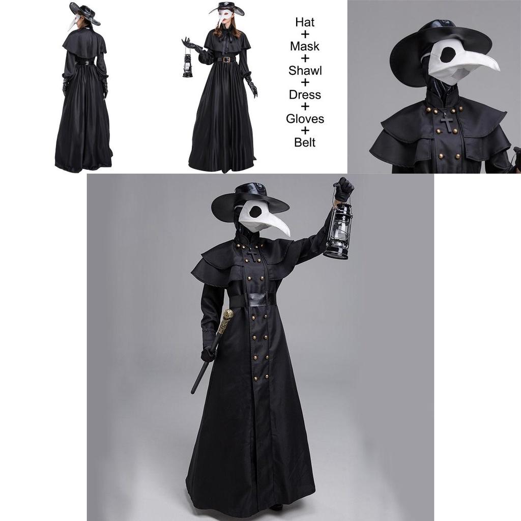 Stunning Plague Doctor Costume For Halloween And Cosplay A Medieval Hooded Robe Mask And Hat For Monk Cosplay