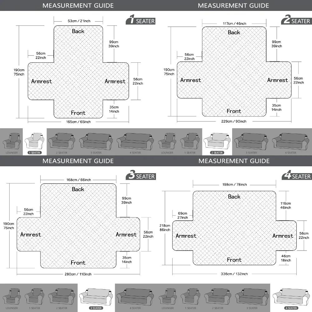 1/2/3/4 Seater Reversible Sofa Cover Sofa Mat Kids Sofa Mat Pet Dog Kids Mat Furniture Protector Slipcovers For Living Room